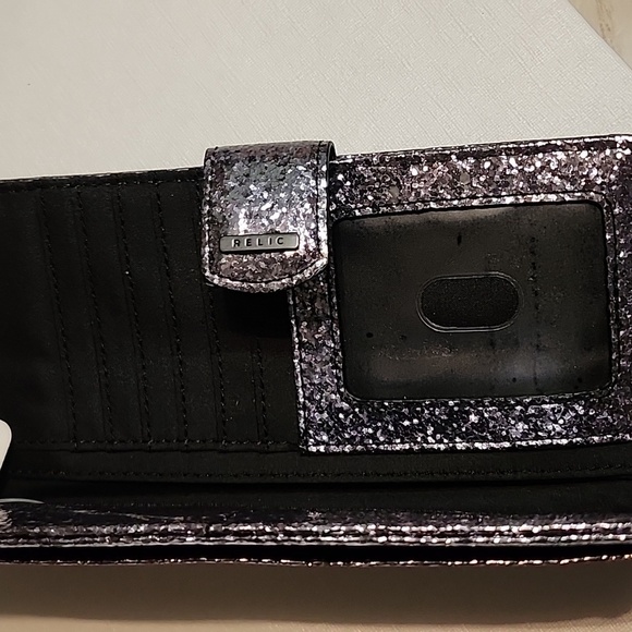 Relic Sparkling Silver Wallet, Smooth Finish NWT - Picture 7 of 11